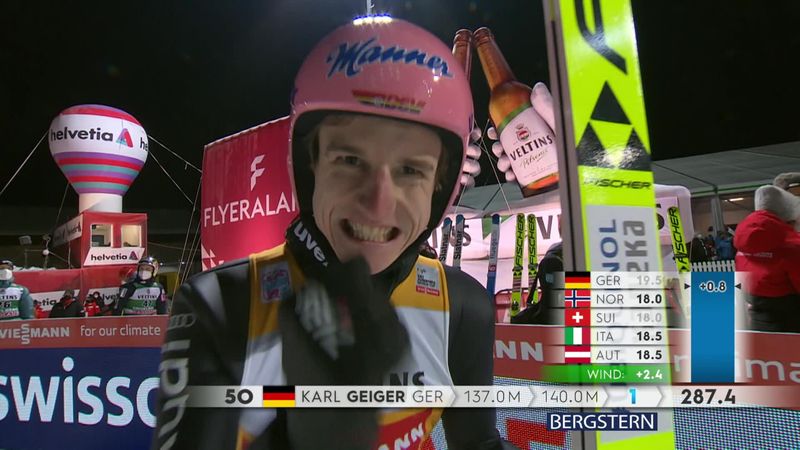 Geiger győztes ugrása Engelbergben