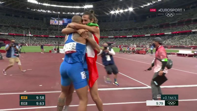 'What a surprise!' - Jacobs celebrates shock gold for Italy in 100m upset