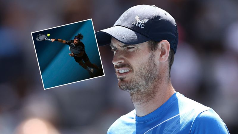 'You don't often see that!' - Murray looks on baffled as Basilashvili slices serve into crowd