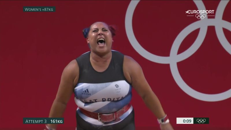 'What a lift!' - GB's Campbell makes history winning weightlifting silver