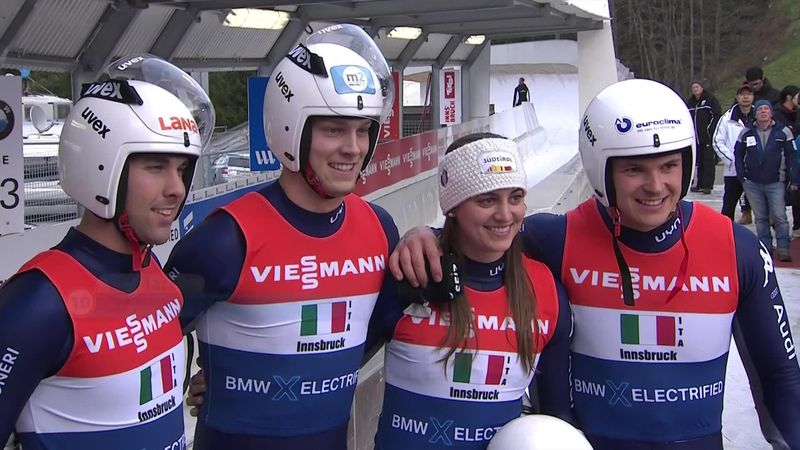 Wereldbeker Innsbruck | Italianen winnen team relay