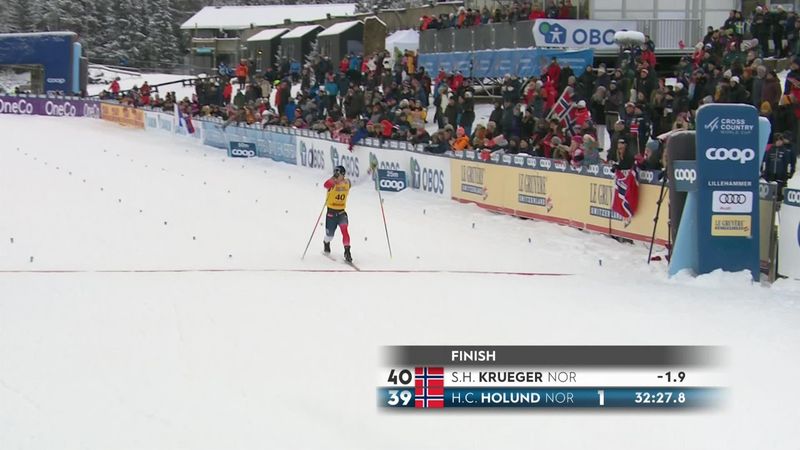 Kevesebb, mint két másodpercen múlt, de Krüger nyerte a 15 kilométert Lillehammerben