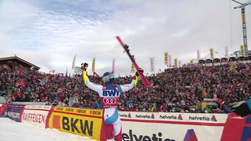 Odermatt wins men's giant slalom in from of home fans at Adelboden