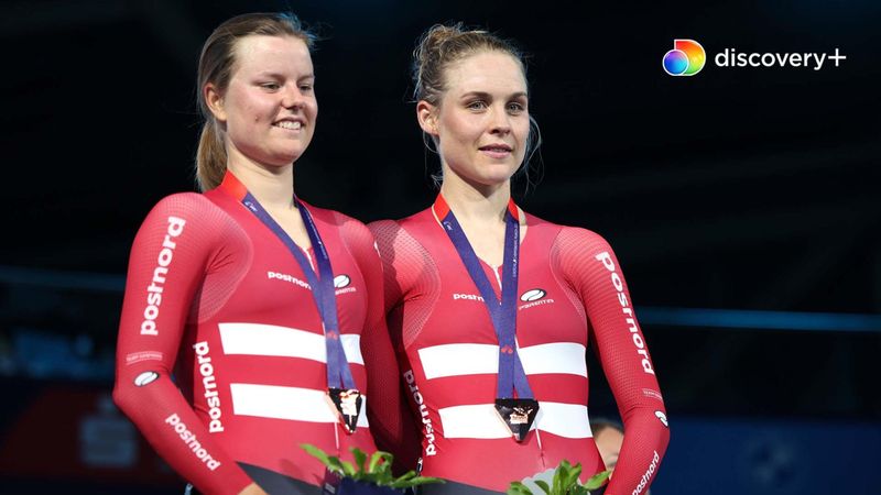 Dansk EM-bronze: Julie Leth og Amalie Dideriksen på podiet til EM i banecykling