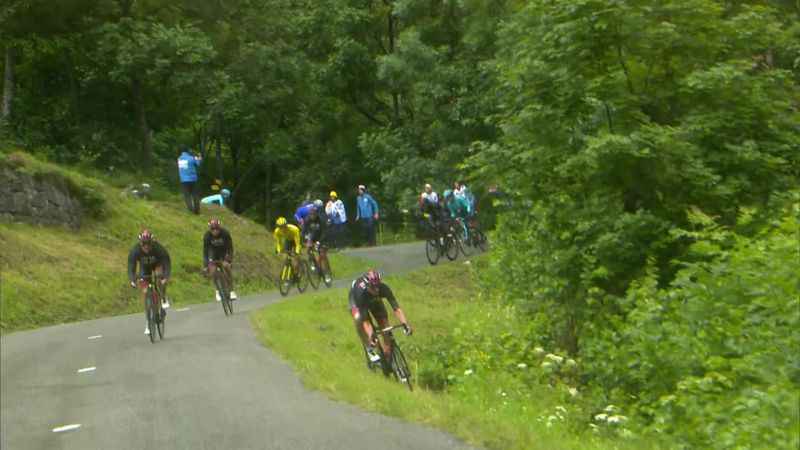 Tour de France : Stage 9 - Brandon McNulty goes flying into ditch on descent