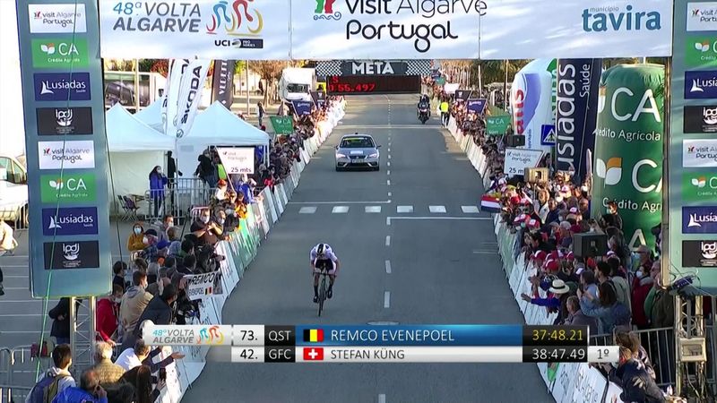Volta ao Algarve Stage 4 highlights as Evenepoel takes time trial win