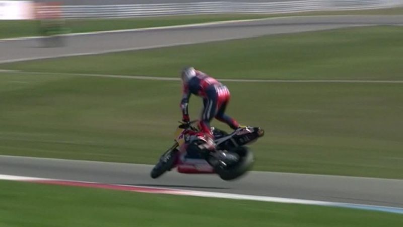 Superbikes: Espeluznante caída de Jake Gagne, ¡salió volando y la moto quedó destrozada!