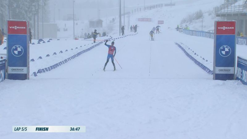 Quentin Fillon Maillet, victorios în proba de pursuit de la Oberhof, în Cupa Mondială de biathlon