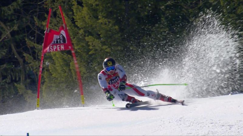Aspen giant slalom: Hirscher's winning run makes it a hat-trick