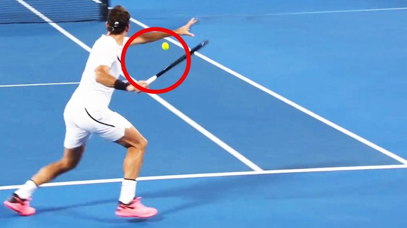 Federer hits rare air-shot - "That's a collector's item!"