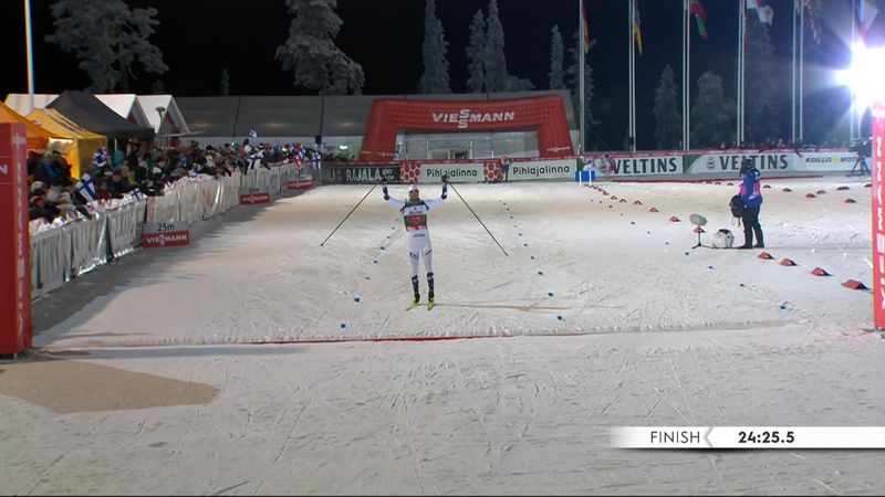Riiber claims Nordic Combined World Cup victory with 10km cross-country win in Ruka