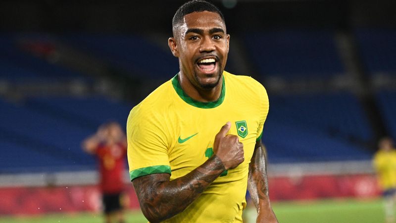 'Look at the pace he's got here' Malcom races away to secure football gold for Brazil