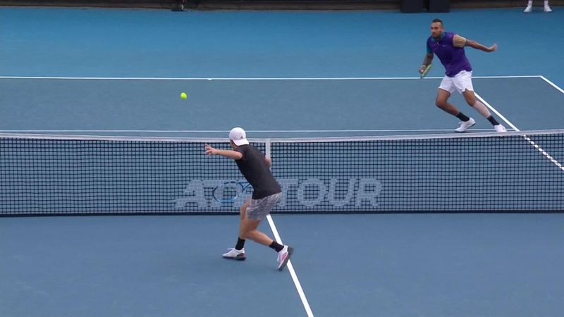 WATCH - Kyrgios and Muller play out brilliant rally in Melbourne
