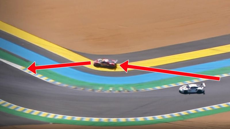 'You can't do that!' - Watch as Ferrari 51 cuts corner of chicane gaining advantage