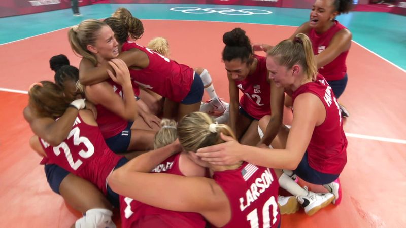 Tokyo 2020 - USA mot Brazil - Volleyball – OL-høydepunkter