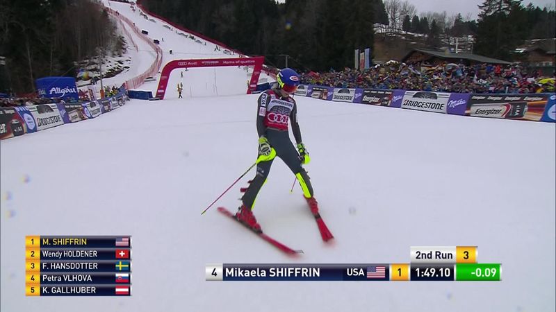 Shiffrin retains World Cup slalom crown with win in Ofterschwang