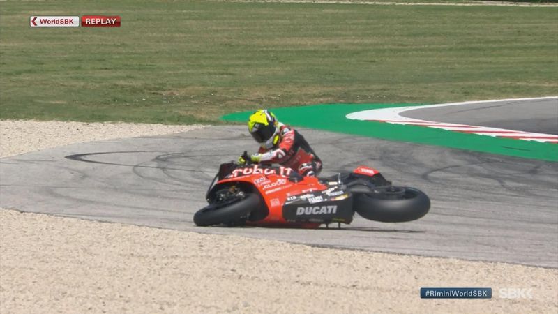 Italy : Superbike Race 2 - Bautista's crash