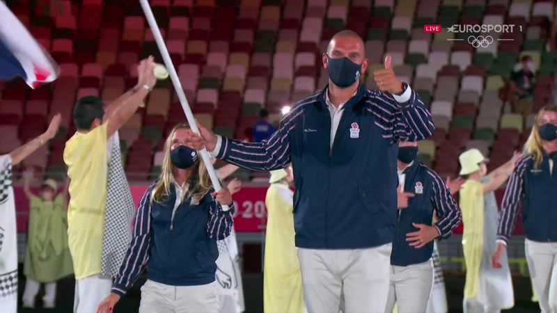 'This tops it all' - Team GB enter Opening Ceremony, feat. shadow boxing