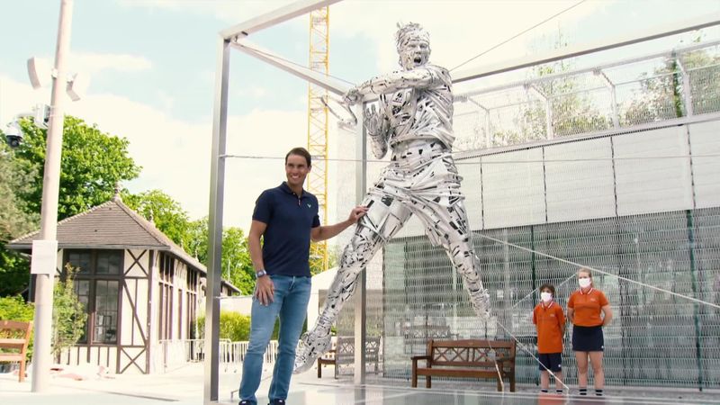 'It means an awful lot to me' - Nadal meets his statue at Roland Garros