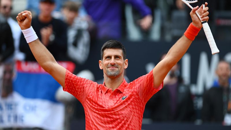 Watch highlights as Djokovic reaches Italian Open quarter-finals for 17th straight year