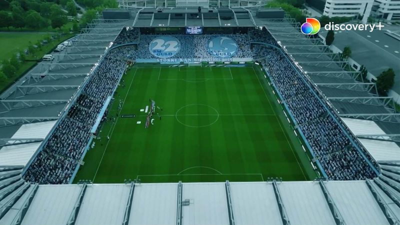 Fantastiske dronebilleder af Malmö FF’s flabede hilsen til Helsingborgs