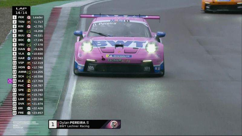Porsche SuperCup a Imola, ultimo giro: trionfo Pereira