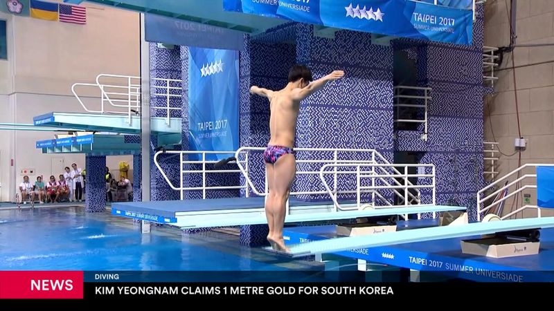 Kim Yeongnam claims 1m diving gold for South Korea