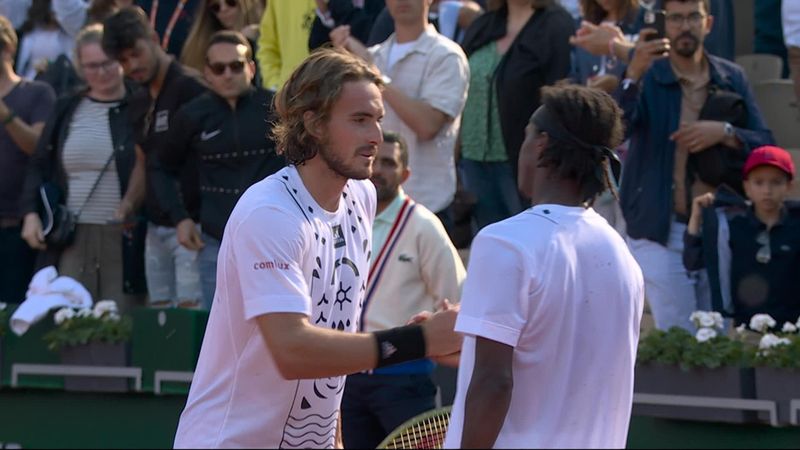 Watch Tsitsipas close out victory over Ymer with emphatic win at French Open