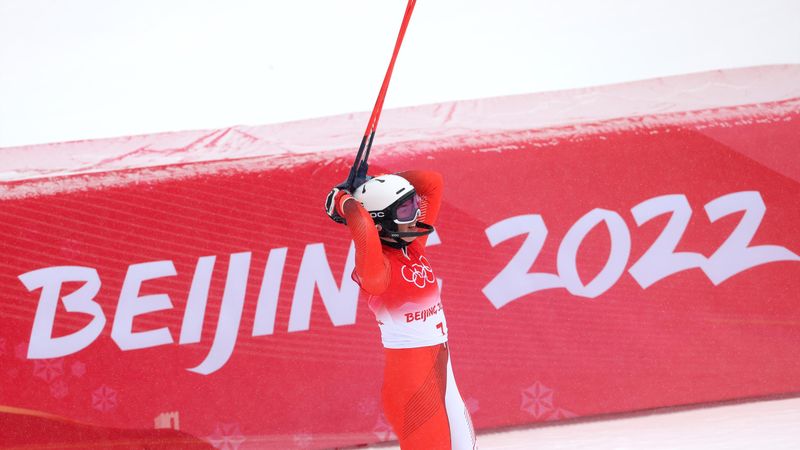 Esquí alpino (M) | Michelle Gisin revalida el oro en la combinada tras un eslalon perfecto