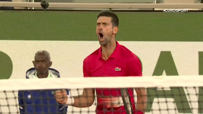 Roland Garros | Wow! Djokovic schreeuwt het uit na gewonnen punt