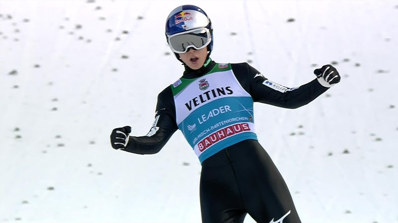 Ryoyu Kobayashi lands brilliant jump to take opening round in Garmisch-Partenkirchen