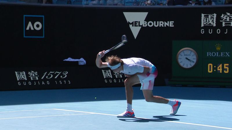 'Racquet abuse warning' - Zverev furiously destroys racquet after double-faults