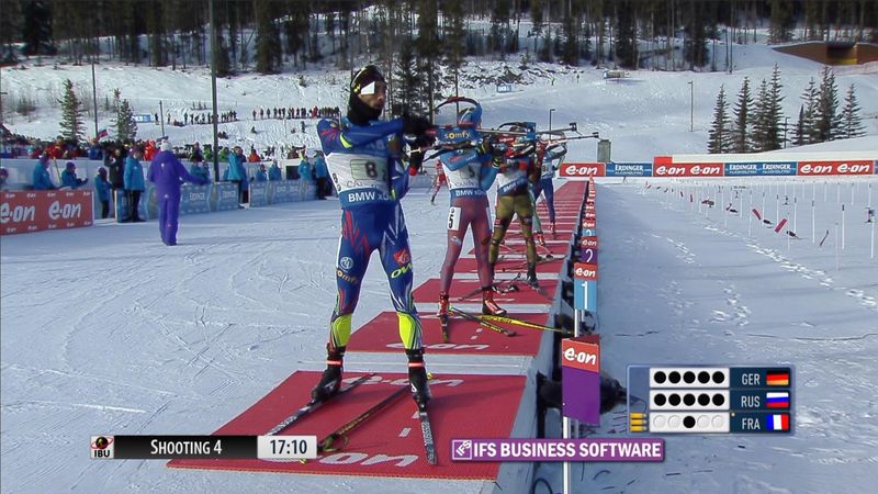 Fourcade and Dorin-Habert of France win the mixed singles relay