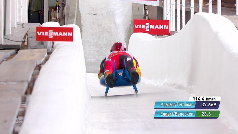 Eggert and Benecken show their class in Lake Placid double luge