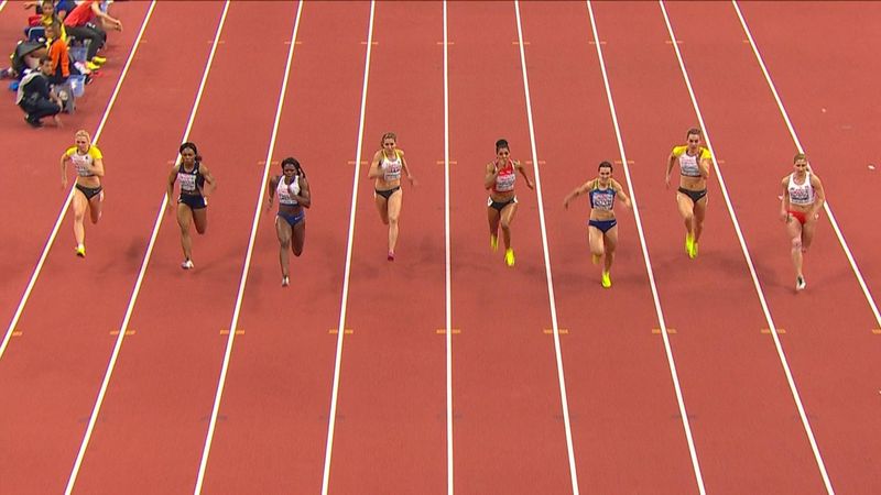 Asha Philip wins gold for Britain in thrilling 60m final