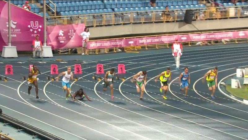 Universiade: Bitter! Läufer stürzt beim 100m-Start
