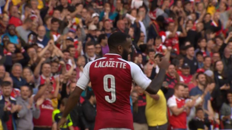 Lacazette strikes after Welbeck miscues shot