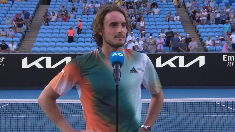 'Lots of fighting, a bit of swearing' - Tsitsipas reacts to second-round win