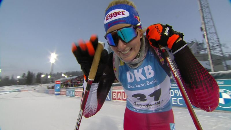Highlights: Theresa Hauser wins sprint in Ostersund