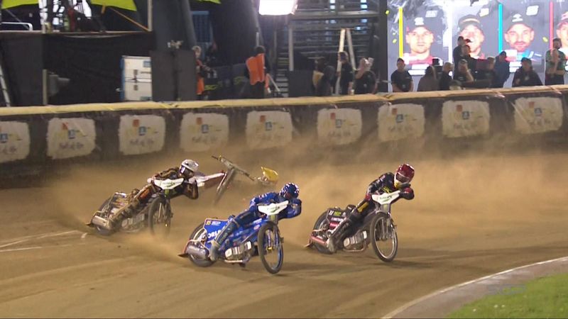 'There's contact!' - Drama as Mikkel Michelsen goes down in Speedway Grand Prix final in Gorican