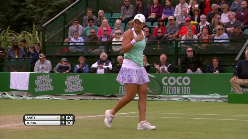 WTA Nottingham: Ashleigh Barty - Johanna Konta (Özet)