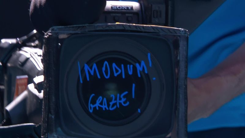 'Imodium! Grazie!' - Berrettini reveals stomach issues with camera lens joke