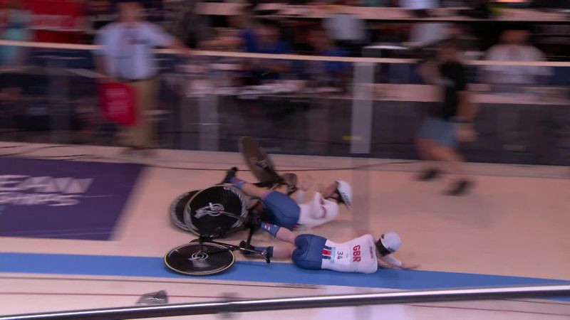 Great Britain crash out of women's team sprint at European Championships