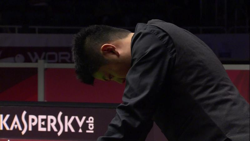 Liang Wenbo denied 147 by lamentable run of the balls