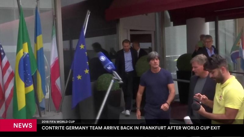 Germany arrive home in frankfurt after World Cup disaster
