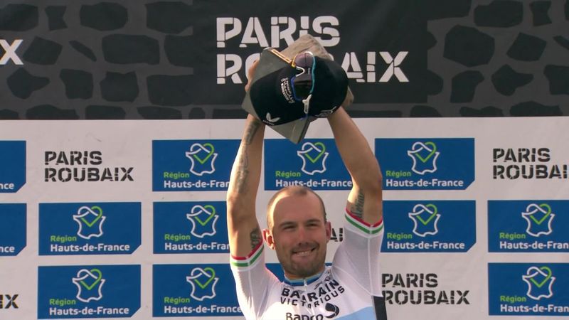 Paris-Roubaix 2021 highlights as Sonny Colbrelli sprints to stunning victory