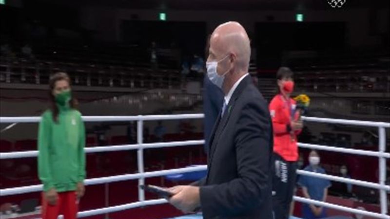 Jocurile Olimpice: Giani Infantino, președintele FIFA, decernează medaliile la box feminin