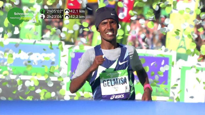 Marathon Parijs | Keniase Jeptum verpulvert parcoursrecord, Gelmisa wint bij mannen