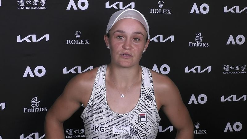 'It was a hell of an atmosphere' - Barty reacts to reaching semi-finals