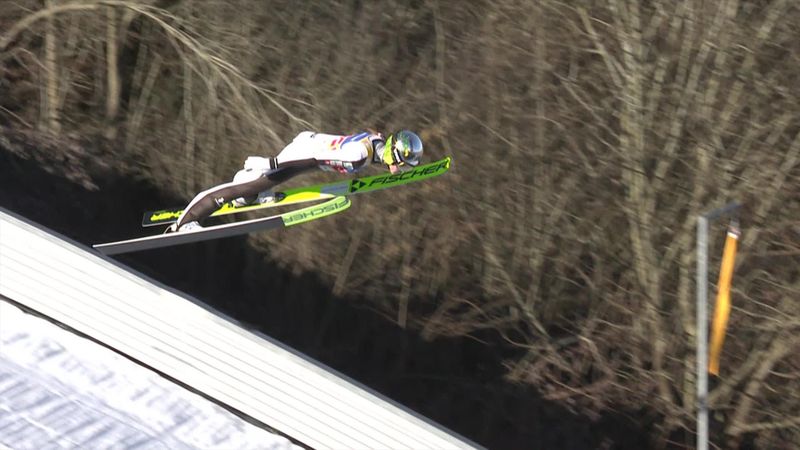 An absolute monster - Bogataj produces huge jump in Hinzenbach team event